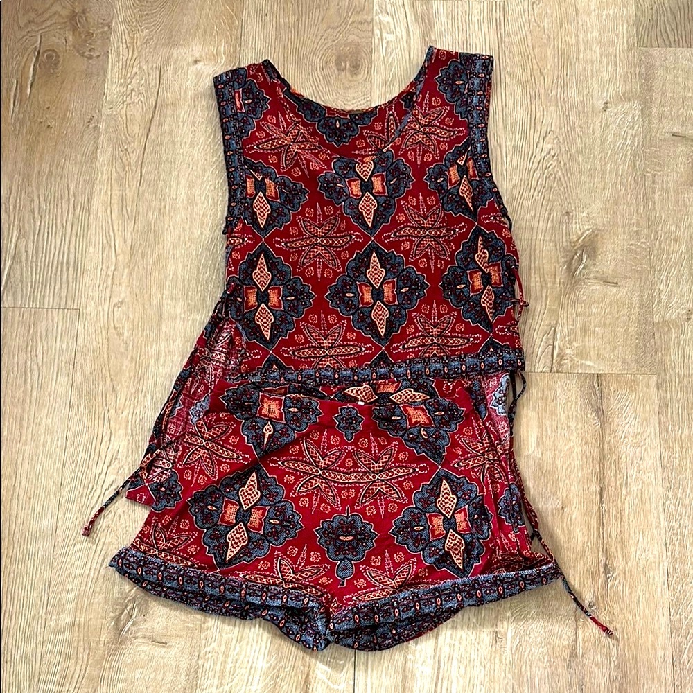 Free People Dahlia Dreams SET shorts tank